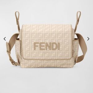 Fendi Tan Logo Crossbody Diaper bag